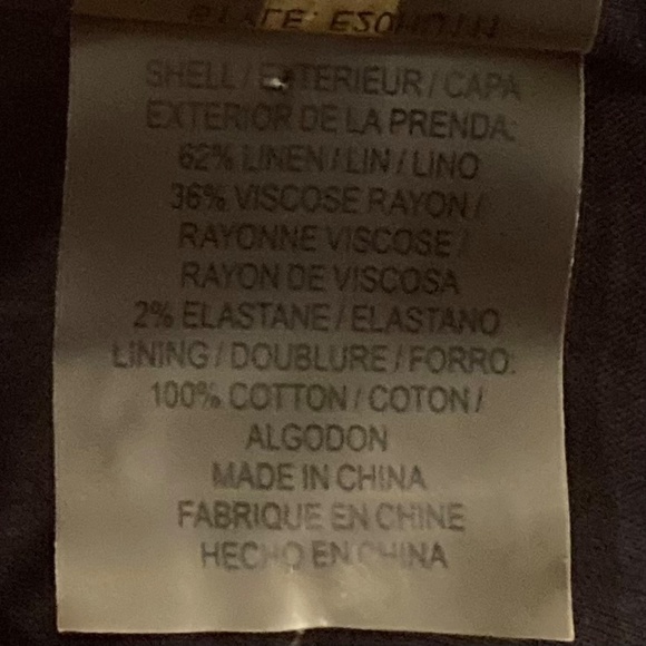 Lovely Linen Jacket, Elie Tahari, Blue & Black, Size 0 - Picture 5 of 5